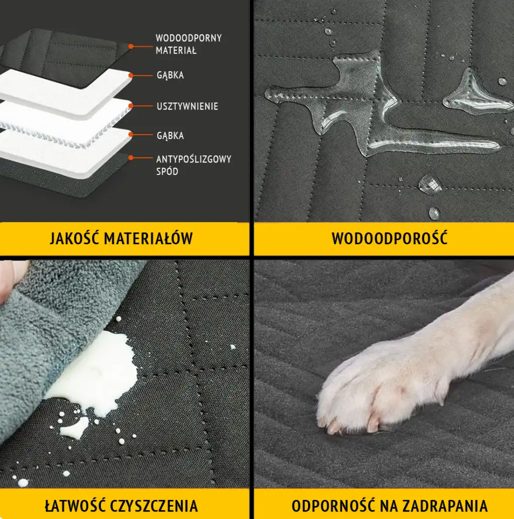 Osłona na fotele z twardym podłożem - Szara