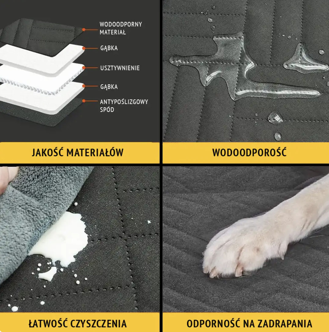 Osłona na fotele z twardym podłożem - Szara