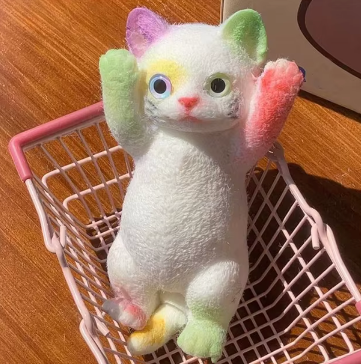 Plastic Anti-Stress Cat 20x10 cm
